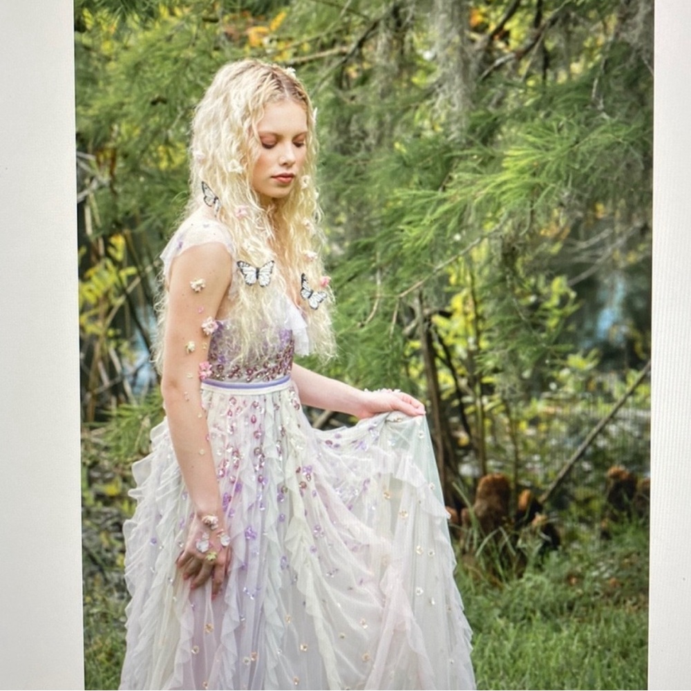 Needle & Thread Rainbow Tulle Dress